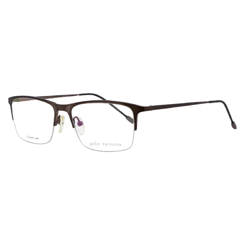 John Varvatos Rectangular Eyeglasses V154 Brown 54mm 154 Tinted - Lens Reading Glasses