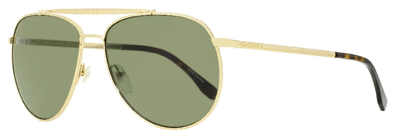Lacoste Men's Pilot Sunglasses L177SP 714 Gold/Havana 59mm Translucent Frame Modern Aesthetic