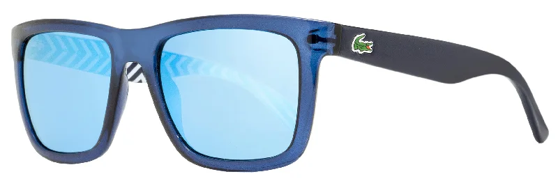 Lacoste Men's Rectangular Sunglasses L750S 424 Blue 54mm Glitter - Embellished Party Glasses