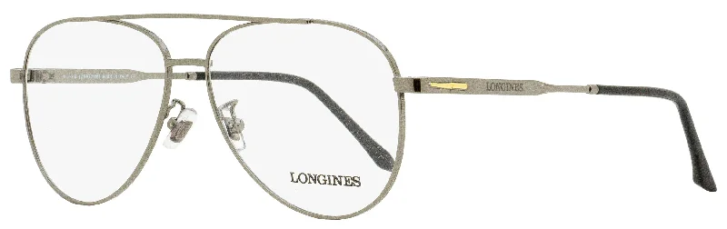 Longines Men's Aviator Eyeglasses LG5003H 008 Gunmetal/Black 56mm Clip - On Sunglasses Convenience Longines Men's Aviator Eyeglasses LG5003H 008 Gunmetal/Black 56mm Clip - On Sunglasses Convenience