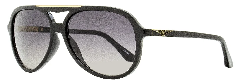 Longines Men's Pilot Sunglasses LG0003-H 01B Black 59mm Magnetic - Attachment Style