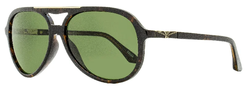 Longines Men's Pilot Sunglasses LG0003-H 52N Dark Havana  59mm Sports - Wrap Performance Look