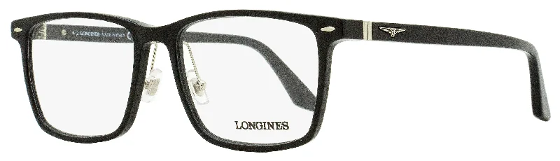 Longines Men's Rectangular Eyeglasses LG5027D 005 Black 56mm Cat - Eye Vintage Revival