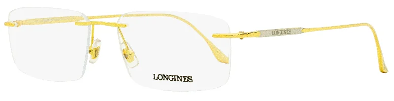 Longines Men's Rimless Eyeglasses LG5001H 030 Gold 56mm Magnetic - Attachment Style
