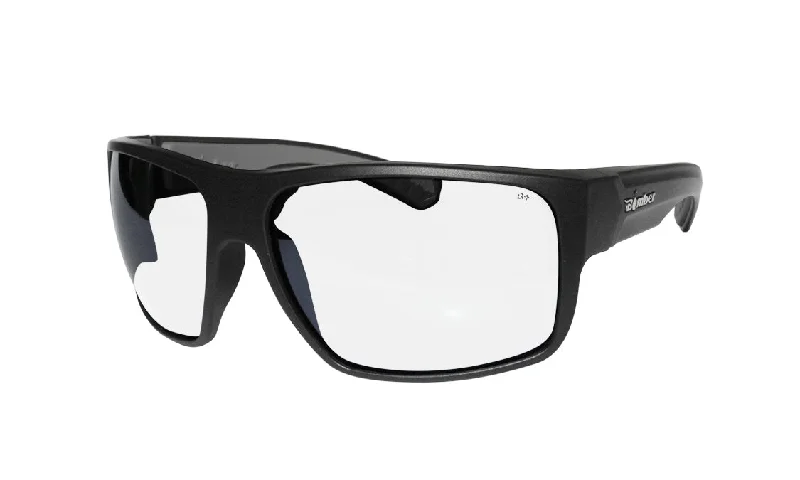 Mana Safety |Matte Black - Clear Lens Oval - Shaped Academic Look