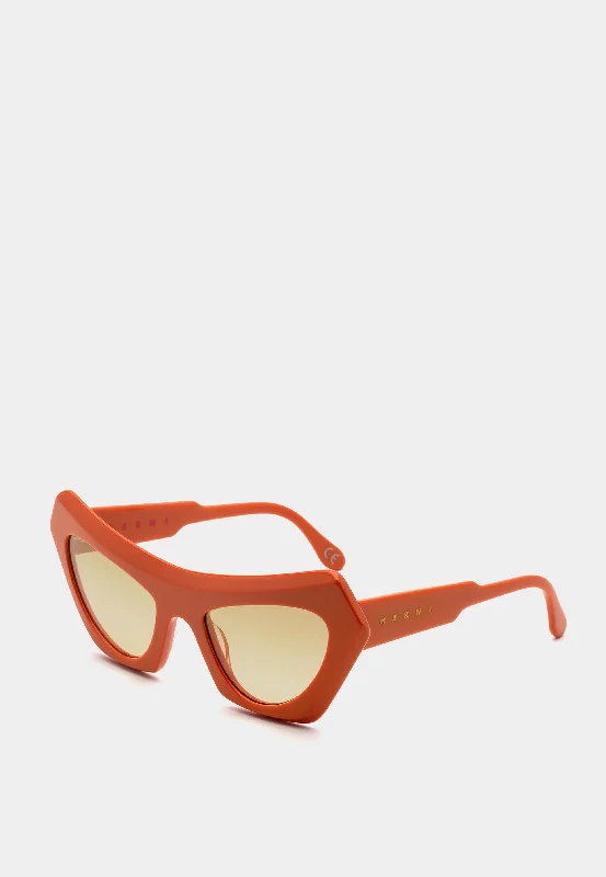 Marni Devil's Pool sunglasses Orange Unisex Angular Frame Style