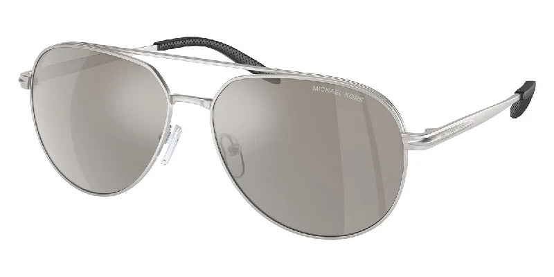 Michael Kors Men's Highlands 60mm Matte Silver Sunglasses MK1142-10036G-60 Magnetic - Attachment Style Michael Kors Men's Highlands 60mm Matte Silver Sunglasses MK1142-10036G-60 Magnetic - Attachment Style