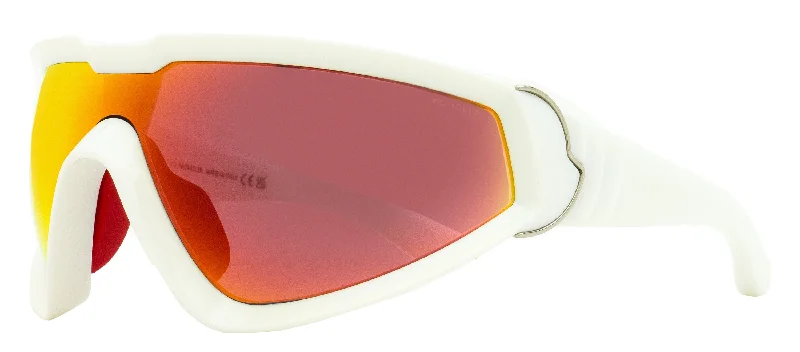 Moncler Men's Wrapid Sunglasses ML0249 21G White 0mm Retro Round - Frame Look