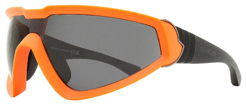 Moncler Men's Wrapid Sunglasses ML0249 43A Matte Orange/Black 0mm Vintage Horn - Rimmed Style Moncler Men's Wrapid Sunglasses ML0249 43A Matte Orange/Black 0mm Vintage Horn - Rimmed Style