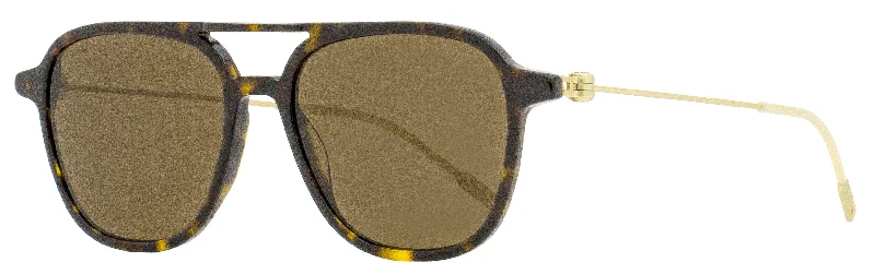 Montblanc Men's Light Pilot Sunglasses Havana/Gold 53mm Geometric - Shaped Avant - Garde Montblanc Men's Light Pilot Sunglasses Havana/Gold 53mm Geometric - Shaped Avant - Garde