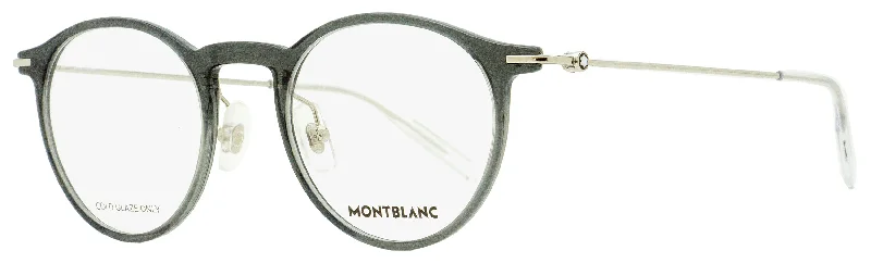 Montblanc Men's Pantos Eyeglasses MB0099O 001 Gray/Silver/Transparent 48mm Small - Frame Dainty Design Montblanc Men's Pantos Eyeglasses MB0099O 001 Gray/Silver/Transparent 48mm Small - Frame Dainty Design