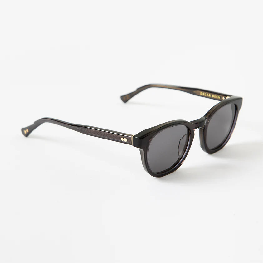 Morris Sunglasses (Smoke) Wood - Grain Accent Natural Look