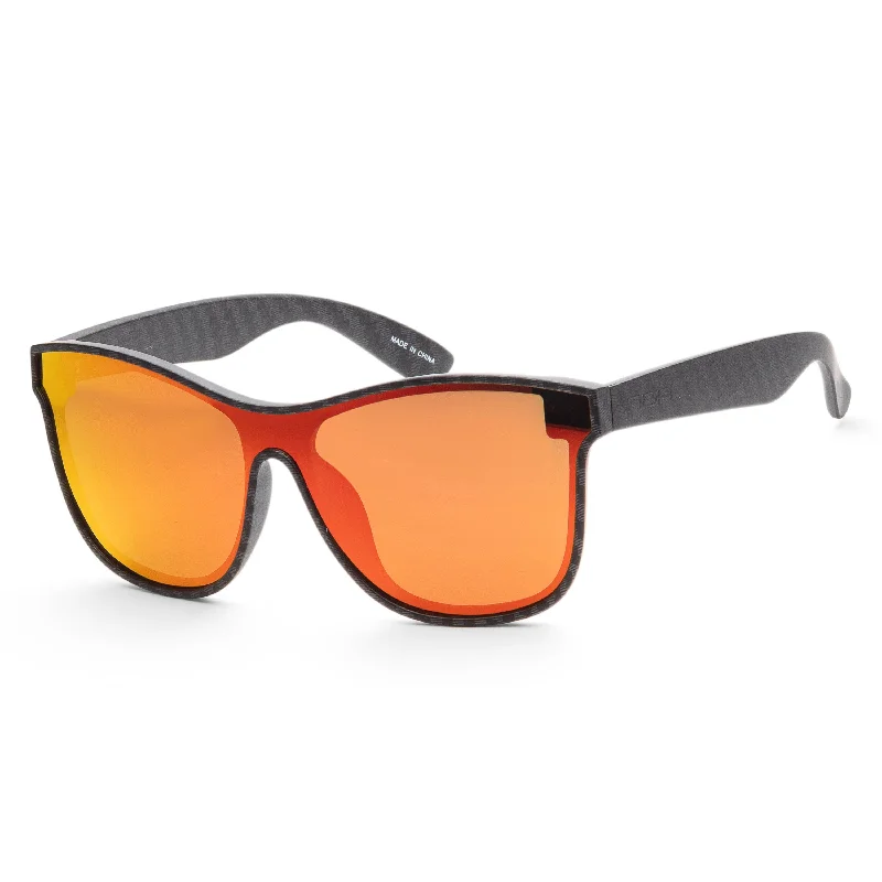 N.O.A Men's  Black Sunglasses NOAEW-001IRMR Geometric - Patterned Frame Design