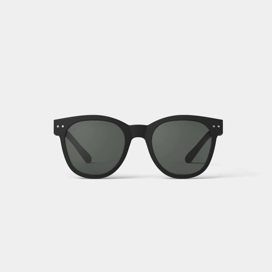 #N Sunglasses (Black) Oval - Rimmed Sophisticated Look