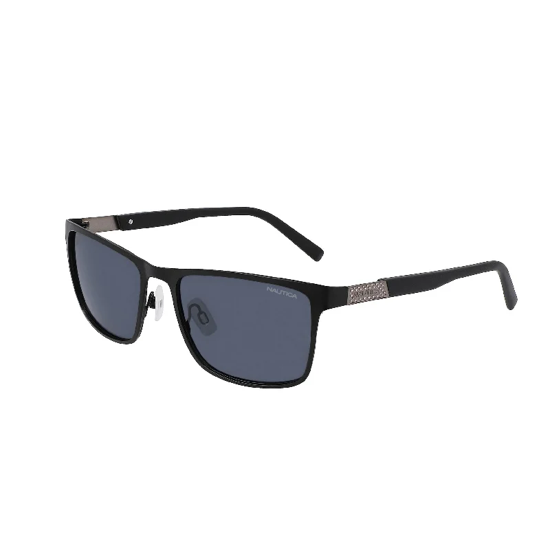 Nautica Mens Rectangle Sunglasses Round - Rimmed Bohemian Look