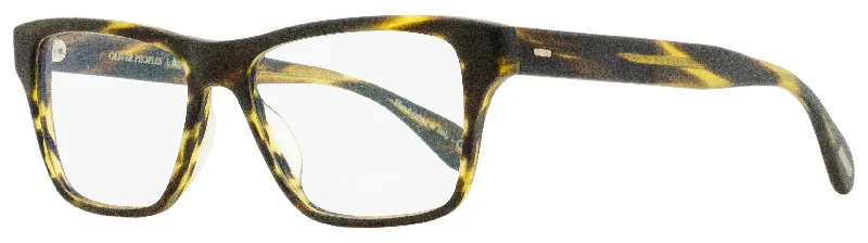 Oliver Peoples Men's Osten Eyeglasses OV5416U 1474 Matte Cocobolo 54mm Glossy Metal Frame Look Oliver Peoples Men's Osten Eyeglasses OV5416U 1474 Matte Cocobolo 54mm Glossy Metal Frame Look