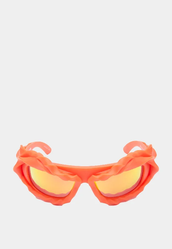 Ottolinger Twisted Sunglasses Red Orange Classic Aviator Style
