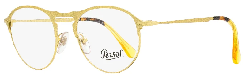 Persol Men's Aviator Eyeglasses PO7092V 1069 Painted Gold/Gold 50mm Vintage - Style Browline Glasses Persol Men's Aviator Eyeglasses PO7092V 1069 Painted Gold/Gold 50mm Vintage - Style Browline Glasses