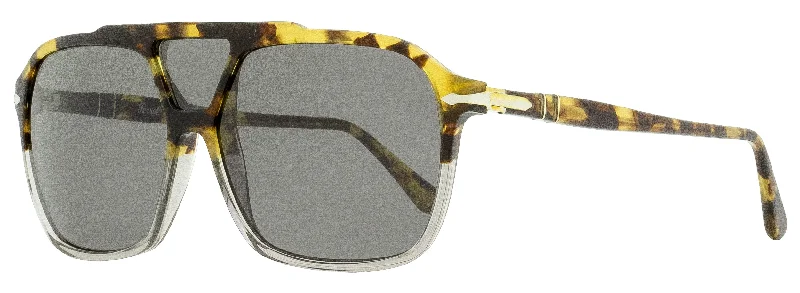 Persol Men's Navigator Sunglasses PO3223S 1130B1 Havana/Beige/Smoke 59mm Transparent Frame Trend Persol Men's Navigator Sunglasses PO3223S 1130B1 Havana/Beige/Smoke 59mm Transparent Frame Trend