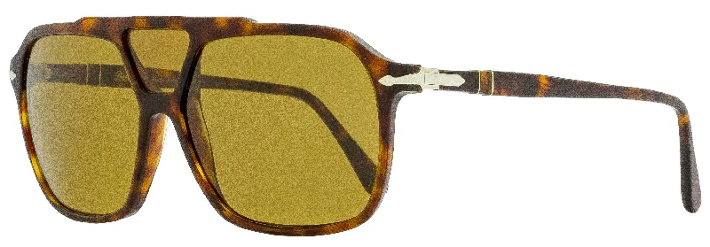Persol Men's Navigator Sunglasses PO3223S 24/53 Havana 59mm Rectangle - Rimmed 