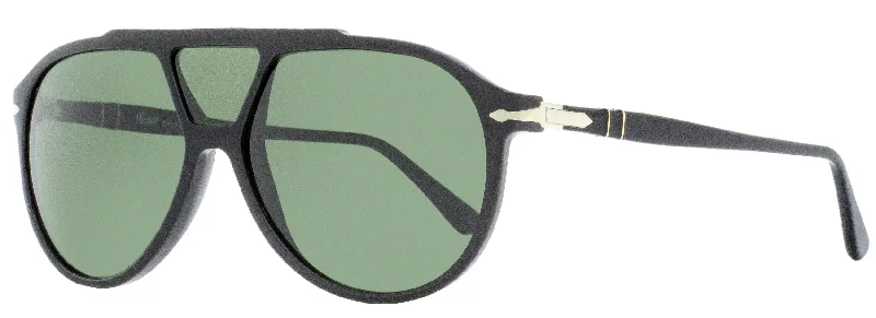 Persol Men's Pilot Sunglasses PO3217S 95/31 Black 59mm Foldable Travel - Friendly Glasses
