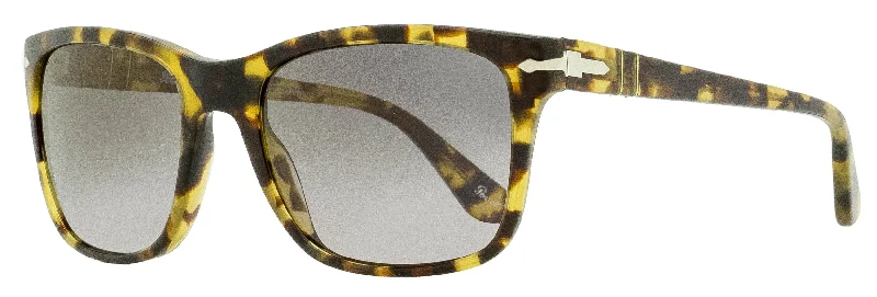 Persol Men's Rectangular Sunglasses PO3135S 1056M3 Brown/Beige Tortoise 55mm Wire - Frame Intellectual Look