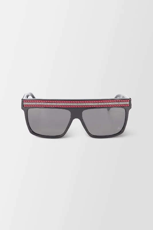 Philipp Plein Black Sunglasses Rhinestone - Embellished Glam Design
