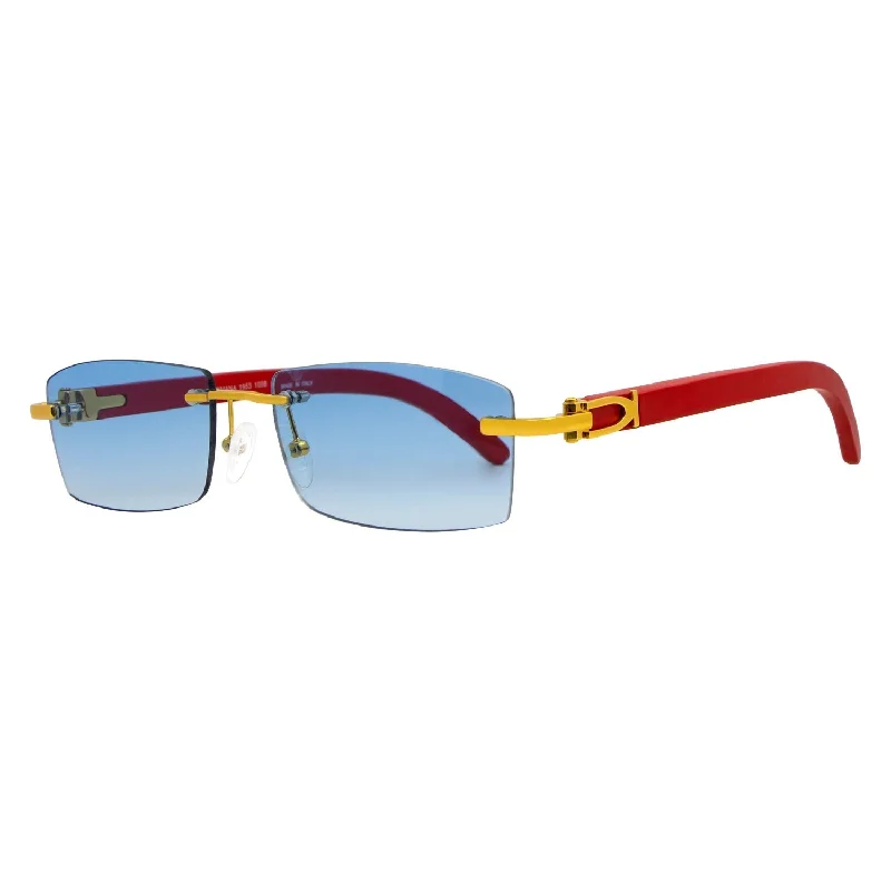 Porta Romana Rectangular Sunglasses 1953 100B Red 56mm 1953 Wrap - Around Ski Goggles Porta Romana Rectangular Sunglasses 1953 100B Red 56mm 1953 Wrap - Around Ski Goggles