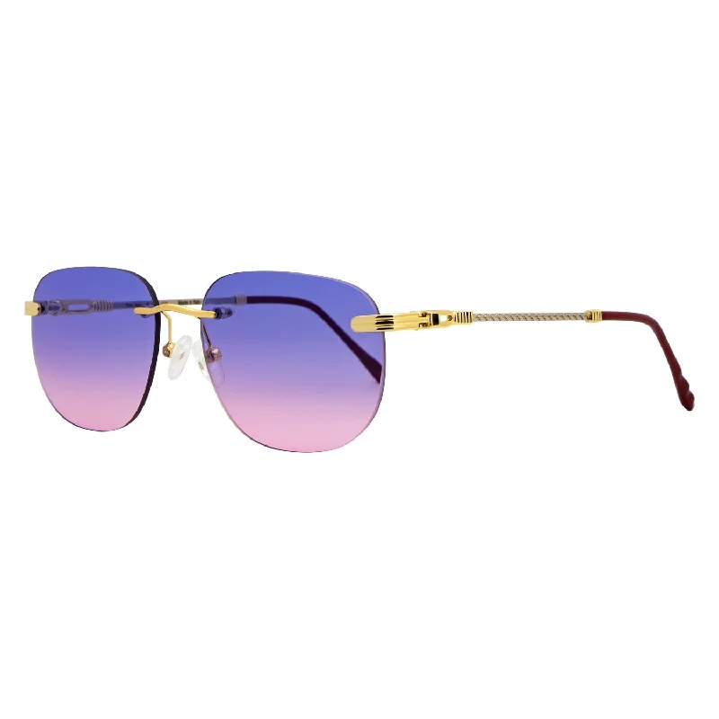 Porta Romana Rimless Oval Sunglasses PR1009 100V Silver/Gold/Multi 57mm PR1009 Oval - Shaped Academic Look Porta Romana Rimless Oval Sunglasses PR1009 100V Silver/Gold/Multi 57mm PR1009 Oval - Shaped Academic Look
