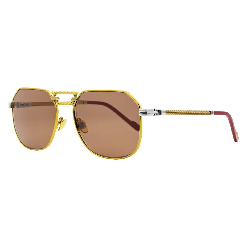 Porta Romana Square Sunglasses Mod1266 100R Gold 59mm Mod1266 Glossy Metal Frame Look Porta Romana Square Sunglasses Mod1266 100R Gold 59mm Mod1266 Glossy Metal Frame Look