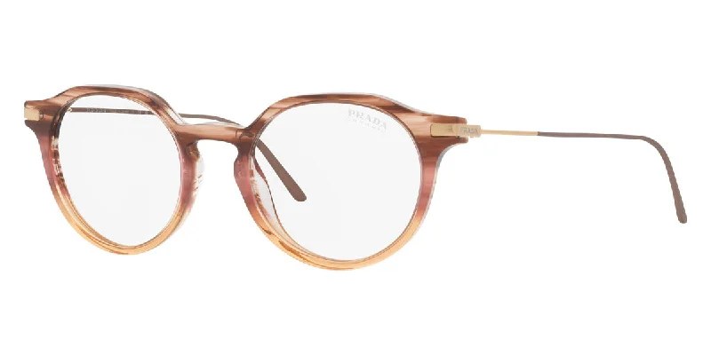 Prada Men's 48mm Moro Gradient Amber Sunglasses Round - Rimmed Bohemian Look