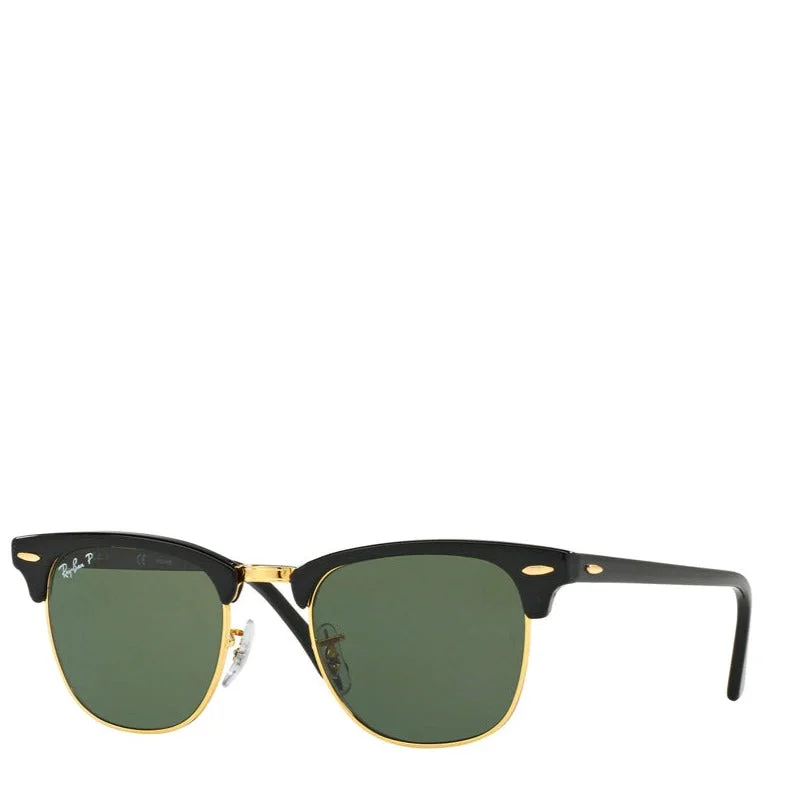 RAY-BAN CLUBMASTER RB3016 POLARIZED BLACK Wire - Frame Intellectual Look