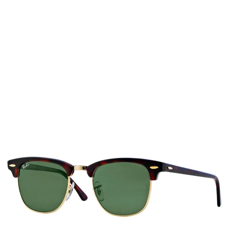 RAY-BAN CLUBMASTER RB3016 MOCK TORTOISE/GREEN Magnetic - Attachment Style