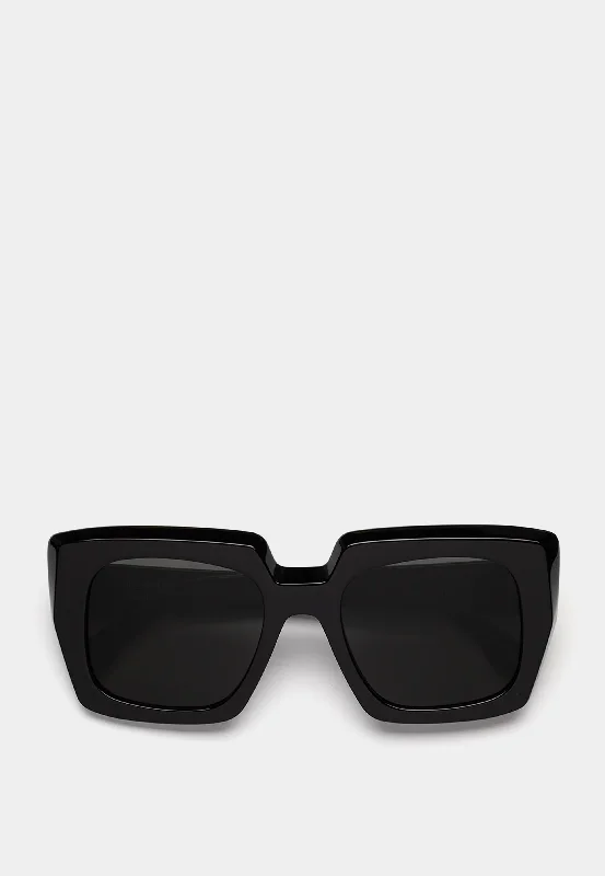 Retrosuperfuture Piscina Black Glitter - Embellished Party Glasses