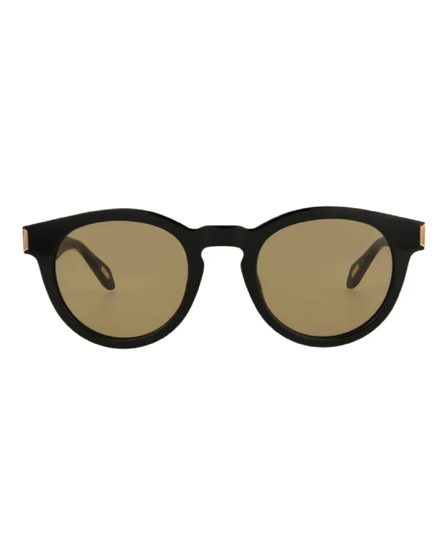 Round-Frame Acetate Sunglasses Rectangle Business Style