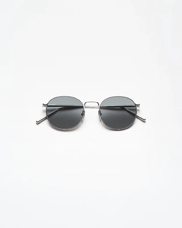Round Sunglasses - Silver/Grey - O/S Art - Deco - Inspired Eyewear