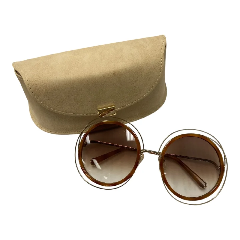 Sunglasses Luxury Designer By Chloe Oval - Shaped Academic Look