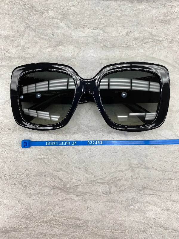 Sunglasses Luxury Designer By Gucci, Size: Large Art - Deco - Inspired Eyewear