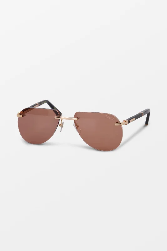 Zilli Brown Buster Sunglasses Foldable Travel - Friendly Glasses