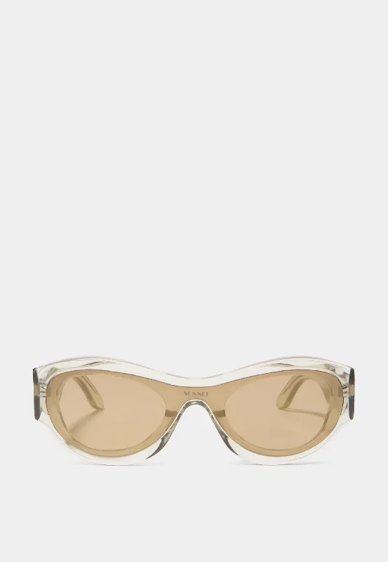 Sunnei Prototipo 5 Sunglass Transparent Grey Green Small - Frame Dainty Design