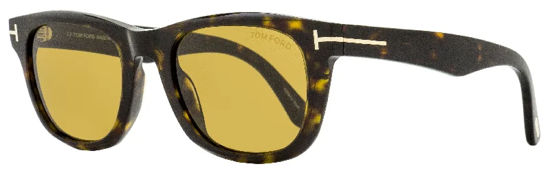Tom Ford Men's Kendel Sunglasses TF1076 52E Havana 54mm Wood - Grain Accent Natural Look