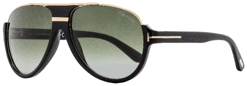 Tom Ford Men's  Sunglasses TF334 Dimitry 01P Shiny Black/Gold 59mm Tortoiseshell Pattern Aesthetic