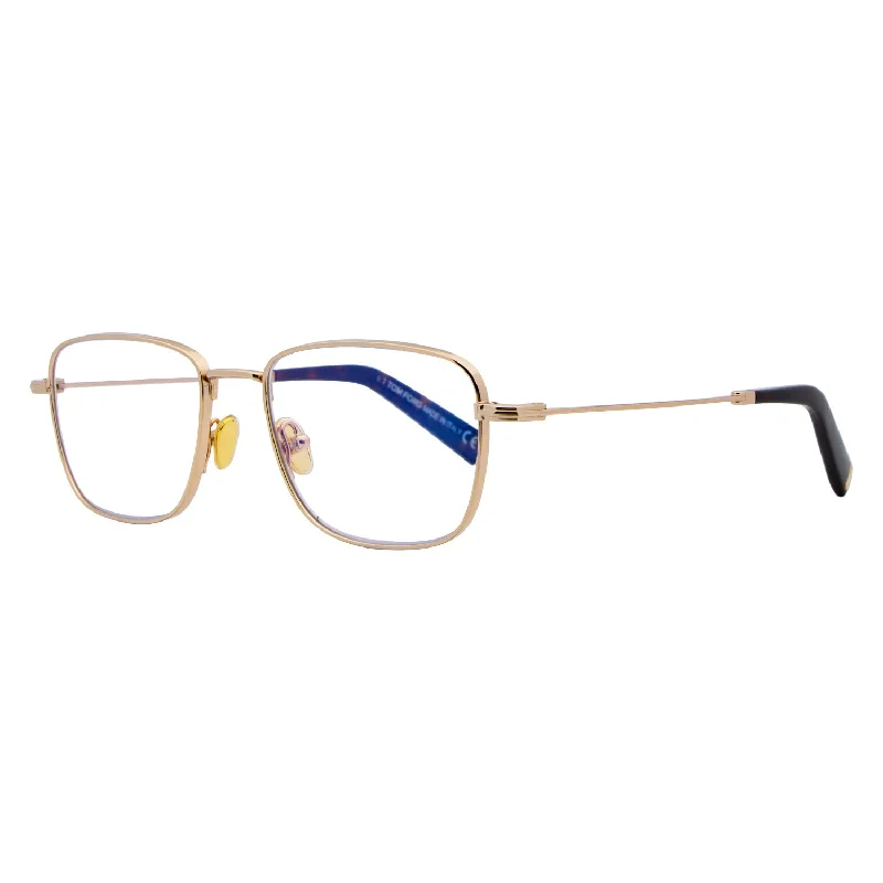 Tom Ford Square Blue Blocker Eyeglasses TF5748-B 028 Rose Gold 53mm 5748 Flip - Up Dual - Purpose Design Tom Ford Square Blue Blocker Eyeglasses TF5748-B 028 Rose Gold 53mm 5748 Flip - Up Dual - Purpose Design