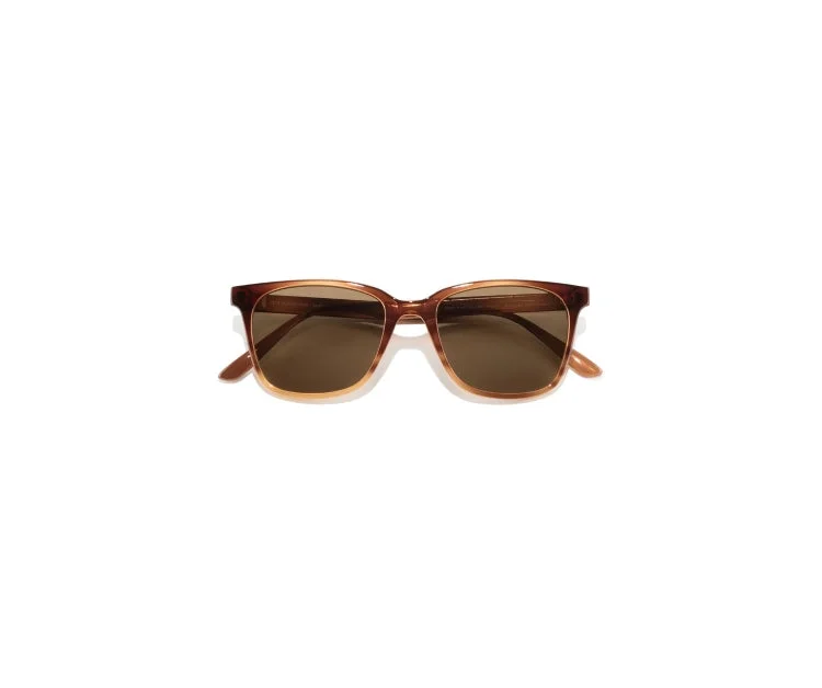 Ventana Polarized Sunglasses Caramel Amber Geometric - Shaped Avant - Garde