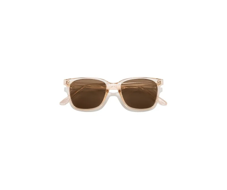 Ventana Polarized Sunglasses - Champagne Amber Steampunk - Inspired Goggles