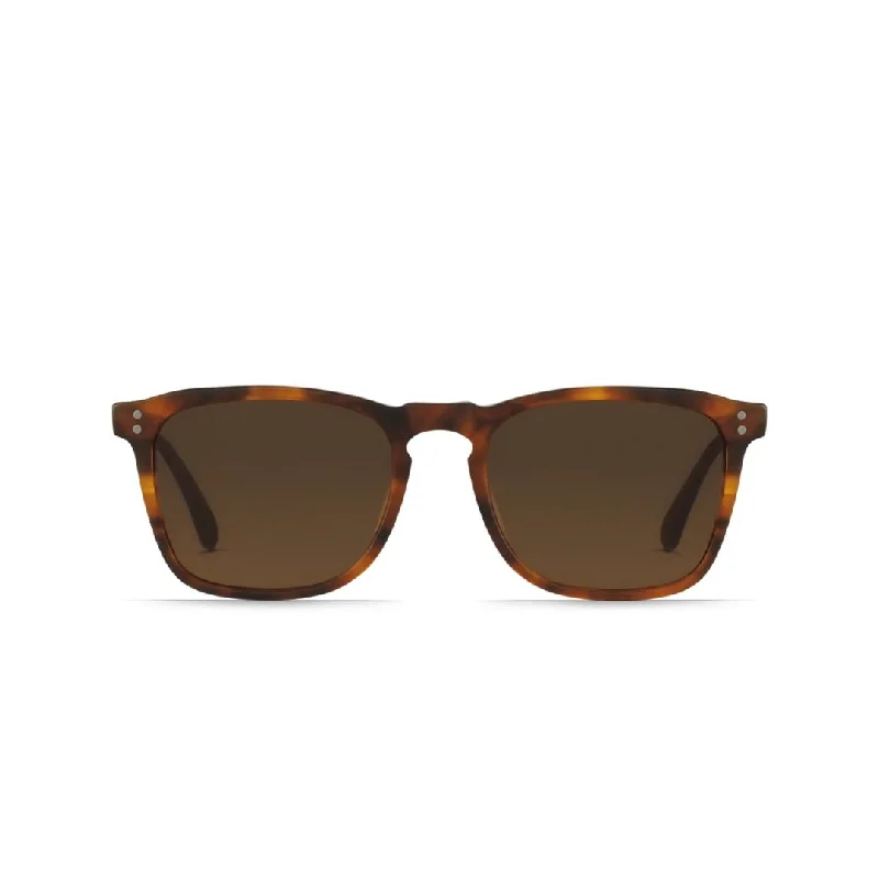 Wiley Sunglasses (Matte Rootbeer) Mirrored - Lens Driving Look