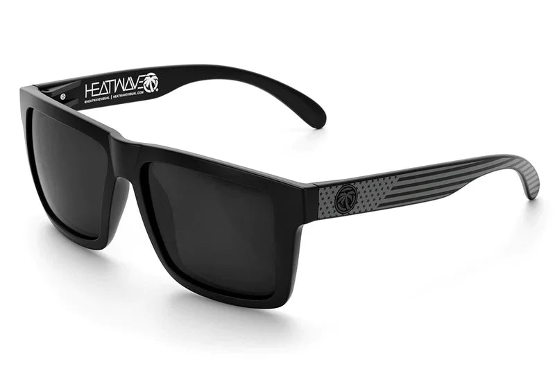 XL VIse Z87 Sunglasses - Black Frame SOCOM Polarized Rectangle Business Style