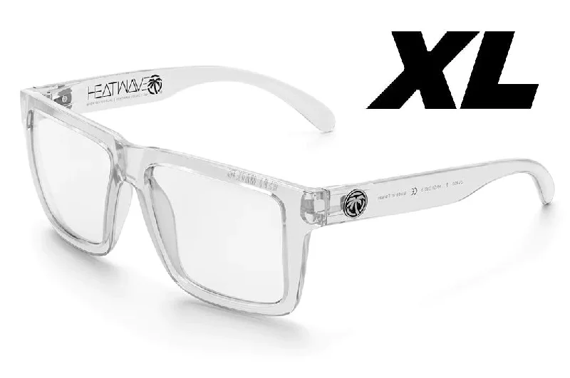 Xl Vise Sunglassses: Vapor X Clear Chunky Black - Frame Goth Look