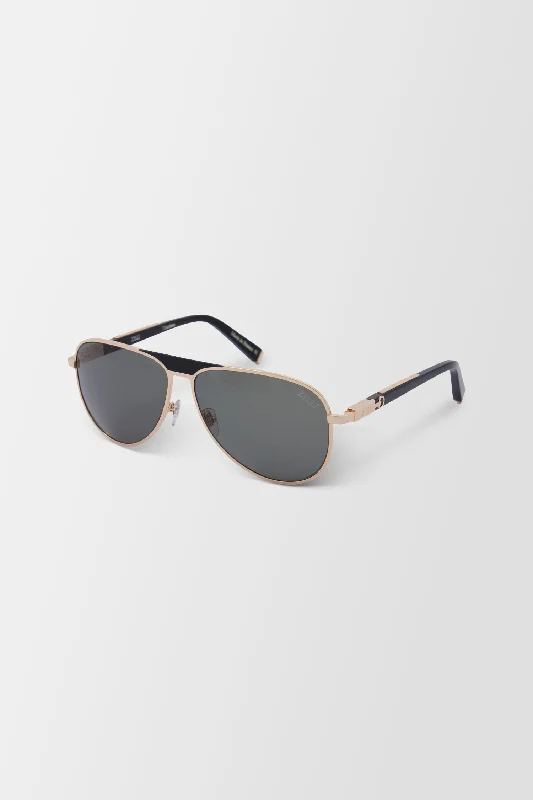 Zilli Black David Sunglasses Oval - Rimmed Sophisticated Look