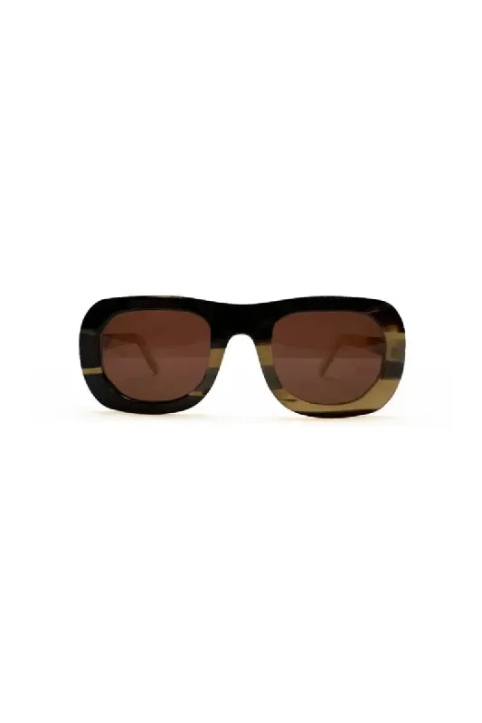 Buffalo Glasses Harikara Orange Lenses Chunky Black - Frame Goth Look